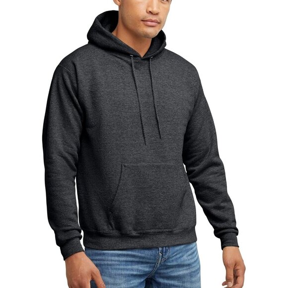 Other - EcoSmart Midweight Fleece Pullover Charcoal Heather Hooded Sweatshirt for Men